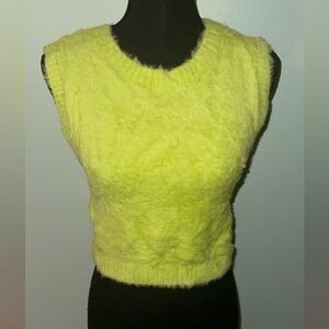 BP Neon Green Fuzzy Top